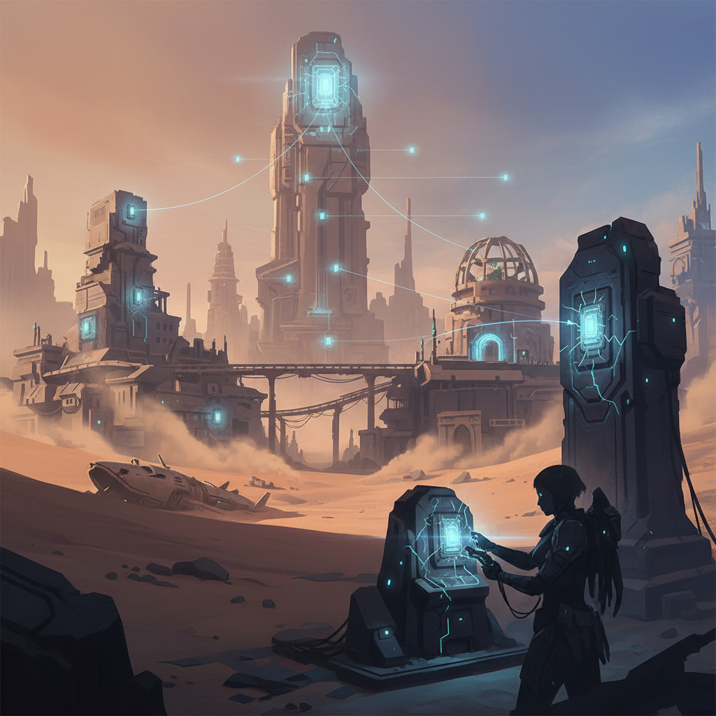 Eidos 7 Data Module Locations in Stellar Blade — illustration