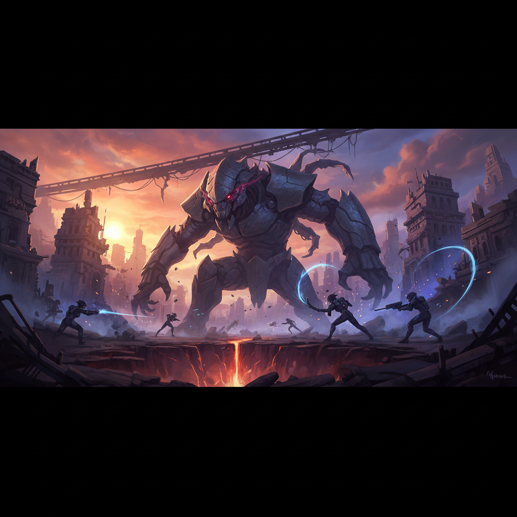 Gigas Boss Fight Strategy in Stellar Blade — illustration
